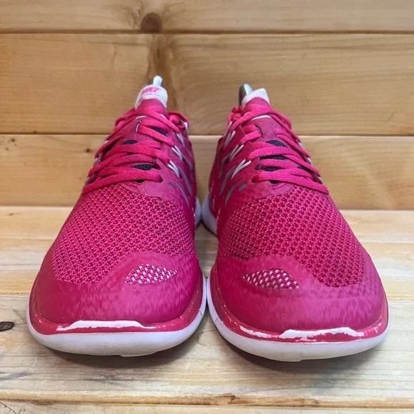 Used Nike Womens Free 5.0 642199-602 Pink Running Shoes Sneakers Size 7.5 - Picture 4 of 7